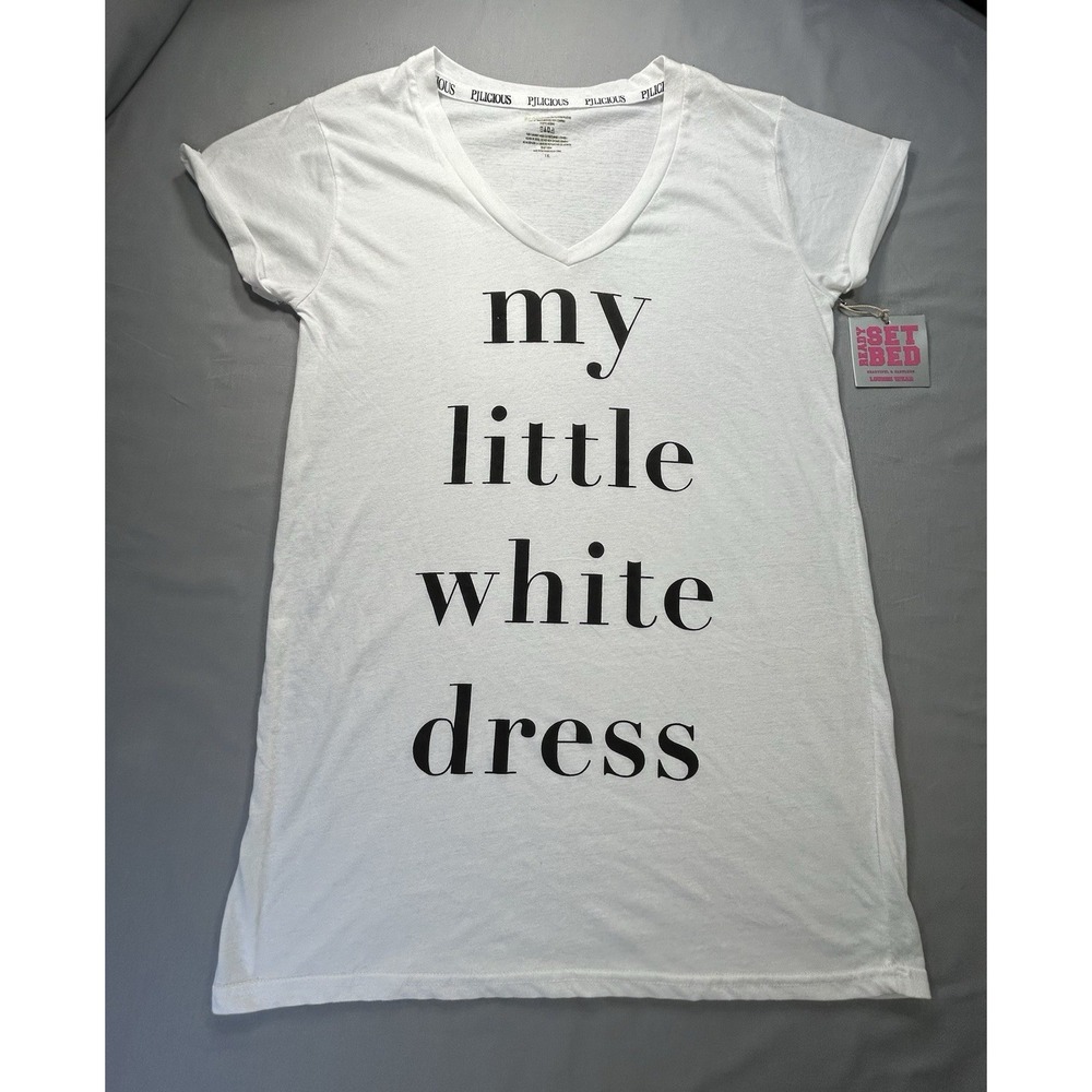 Ready Set Bed‎ My Little White Dress Lounge Shirt 1XL NEW